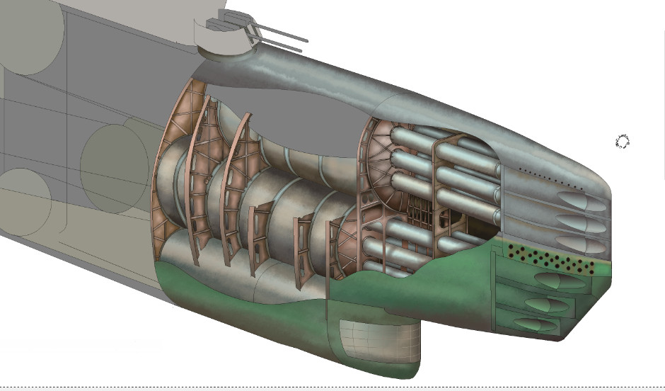 Stalin's super submarine P-2 sketch in MS Paint