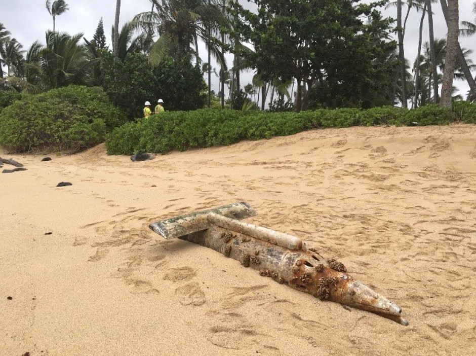 Soviet submarine communication buoy washes up on Hawaiian beach